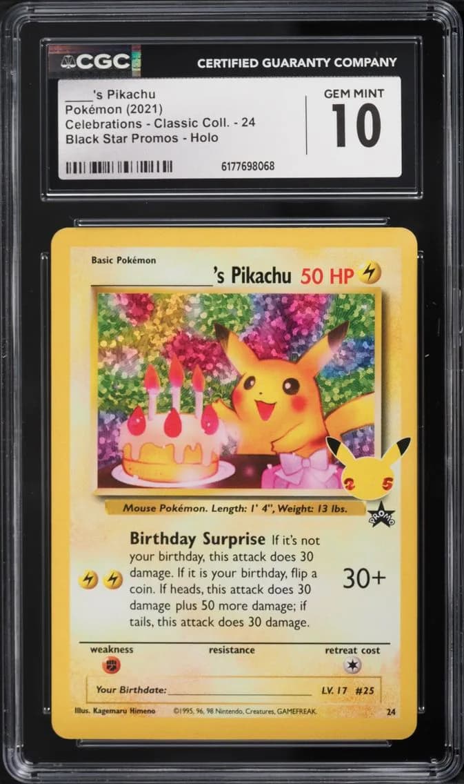 ____'s Pikachu, Celebrations - Classic Collection, CGC 10