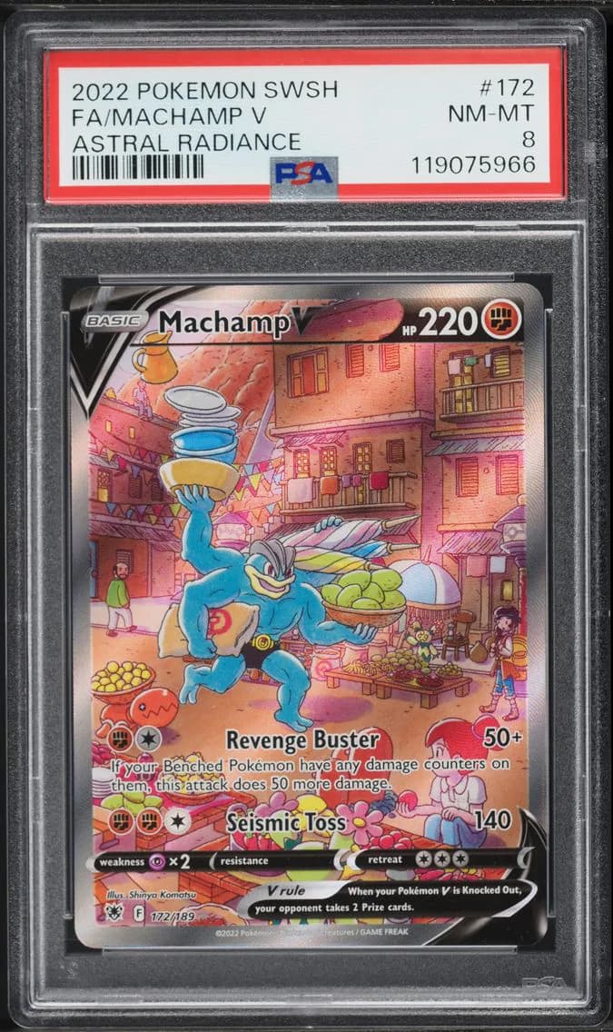 Machamp V, Sword & Shield Astral Radiance, PSA 8