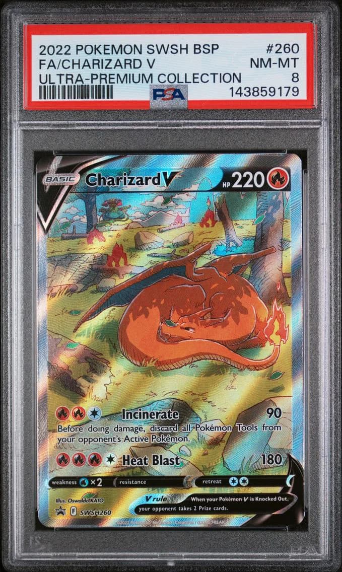 Charizard V, Swsh Black Star Promo, PSA 8