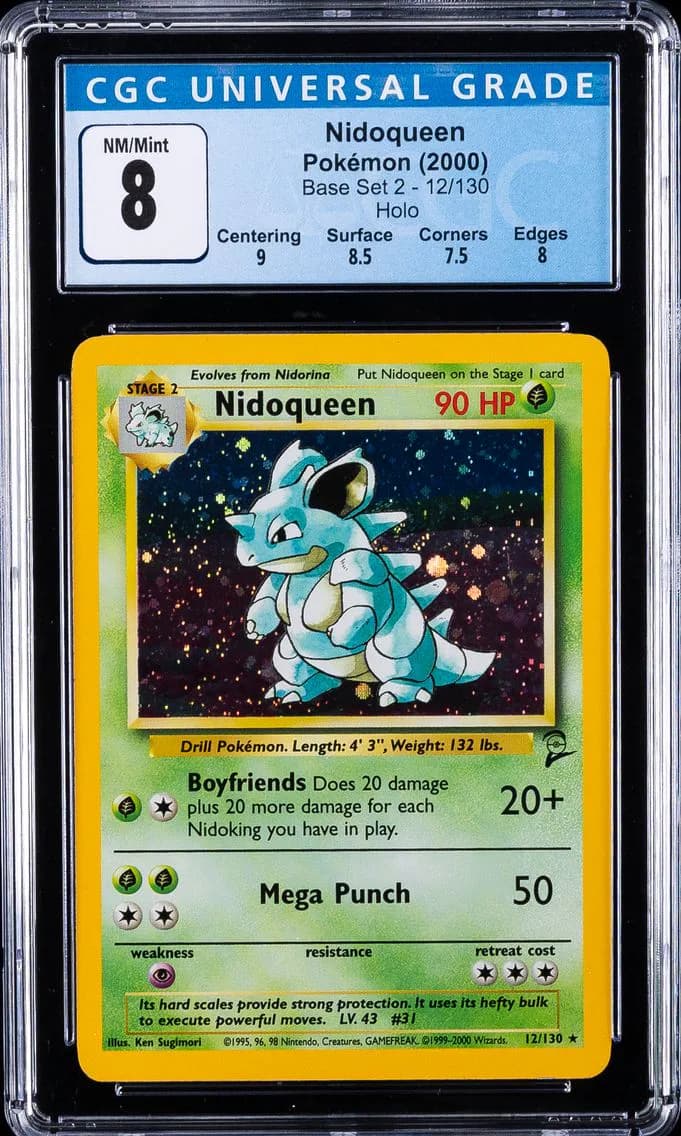 Nidoqueen-Holo, Base Set 2, CGC 8