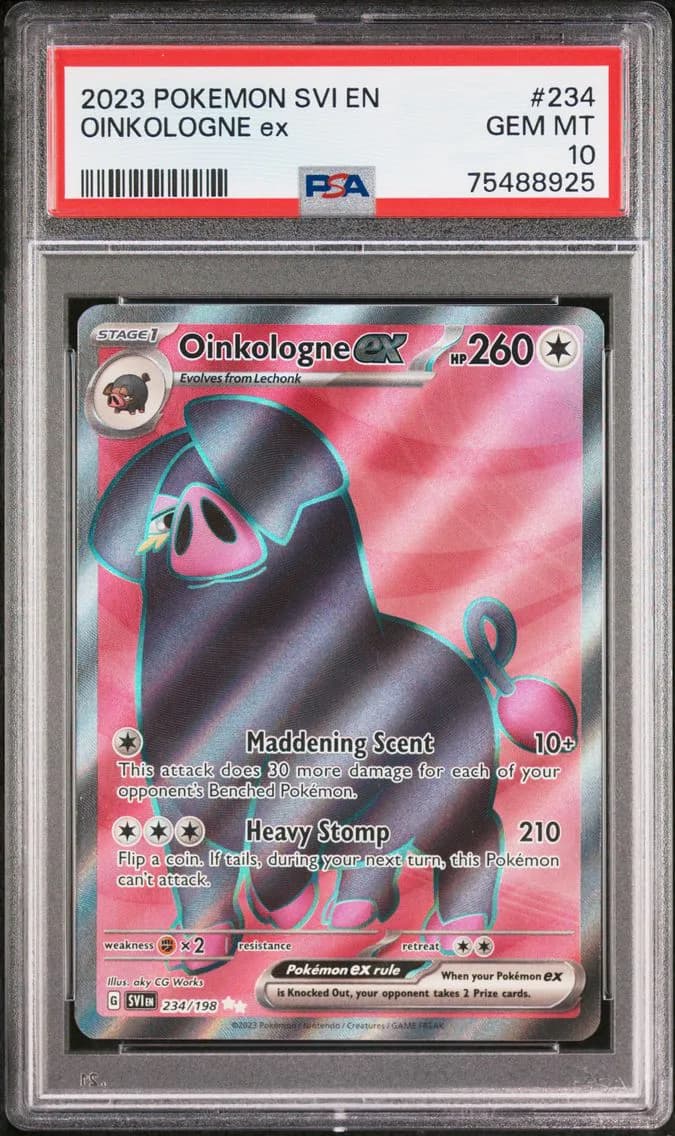 Oinkologne EX, Scarlet & Violet, PSA 10