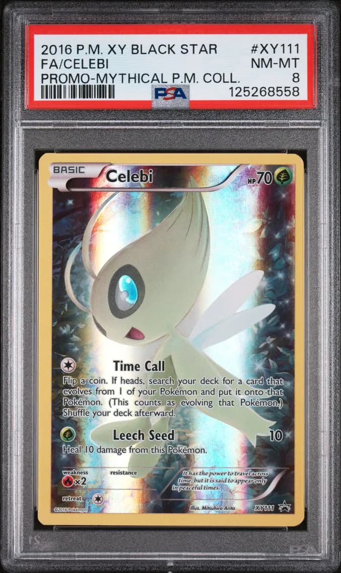 Celebi, XY Black Star Promo, PSA 8