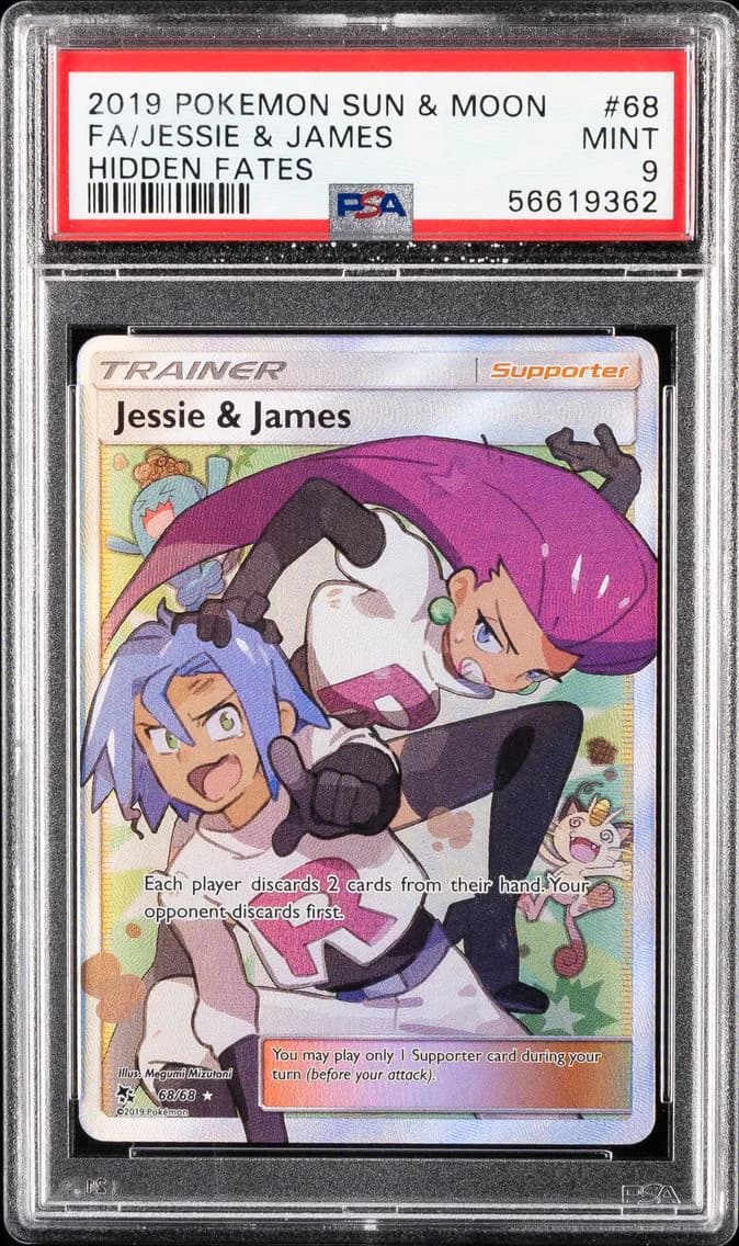 Jessie & James, Sun & Moon Hidden Fates, PSA 9