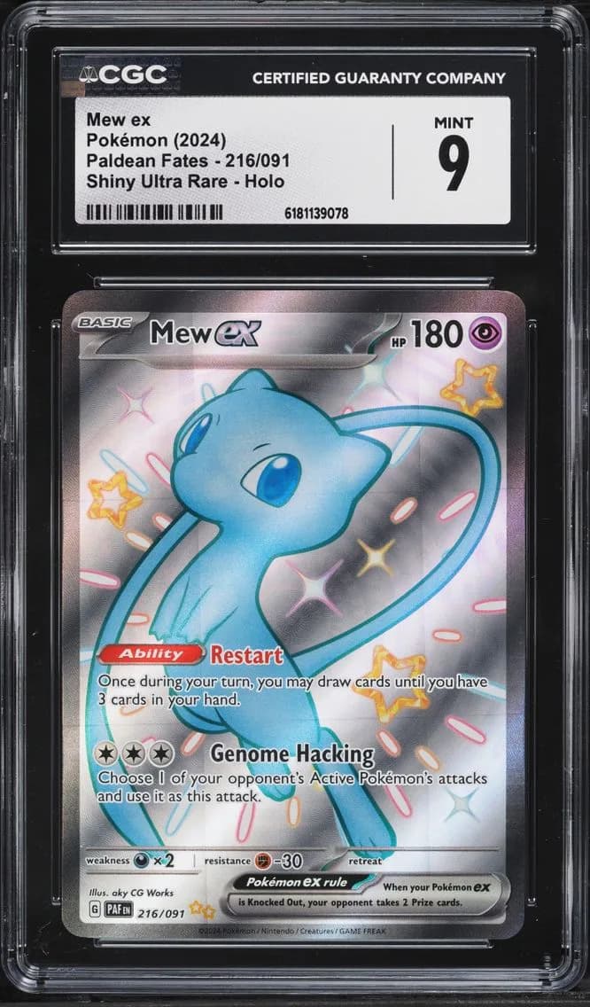 Mew ex, Paldean Fates, CGC 9