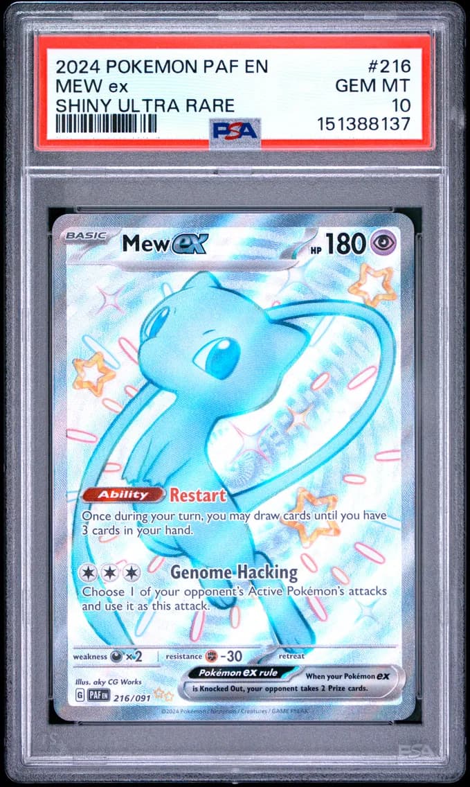 Mew EX, Paldean Fates, PSA 10