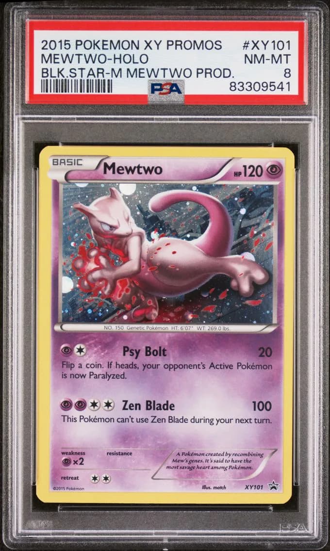 Mewtwo-Holo, XY Black Star Promos, PSA 8