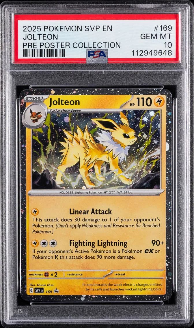 Jolteon, SV Black Star Promo, PSA 10