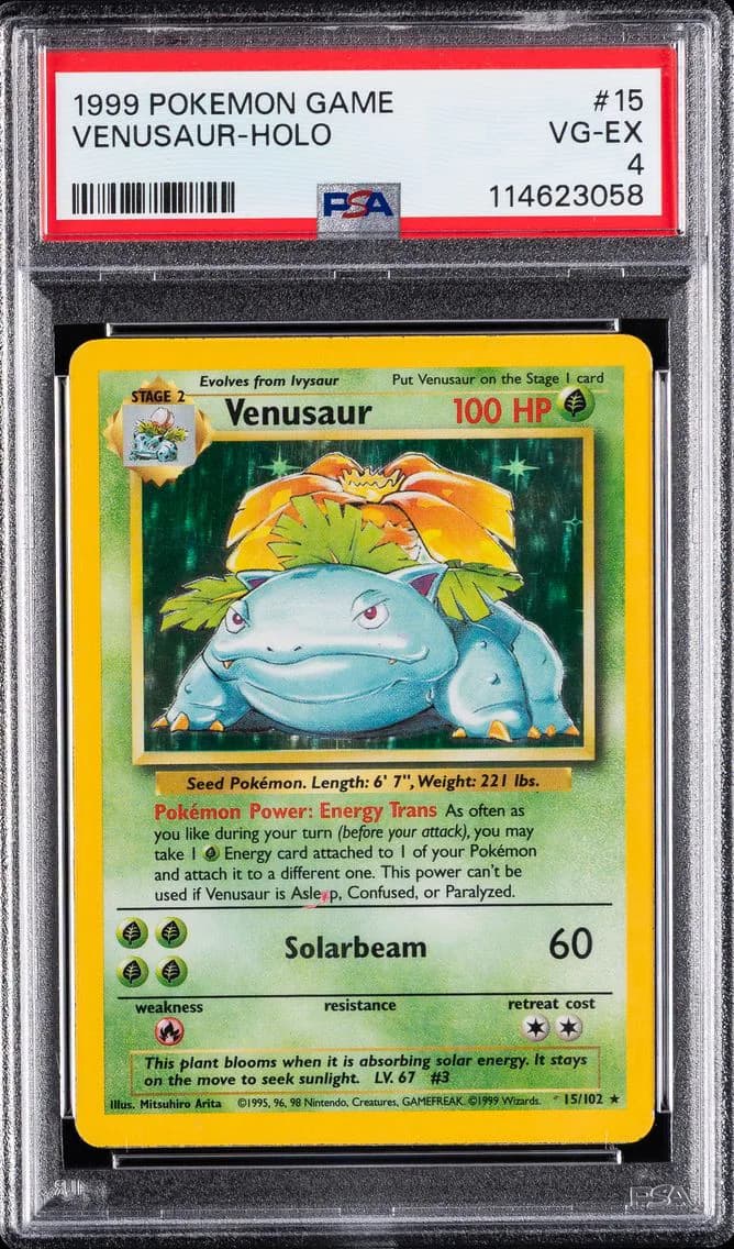 Venusaur-Holo, Game, PSA 4