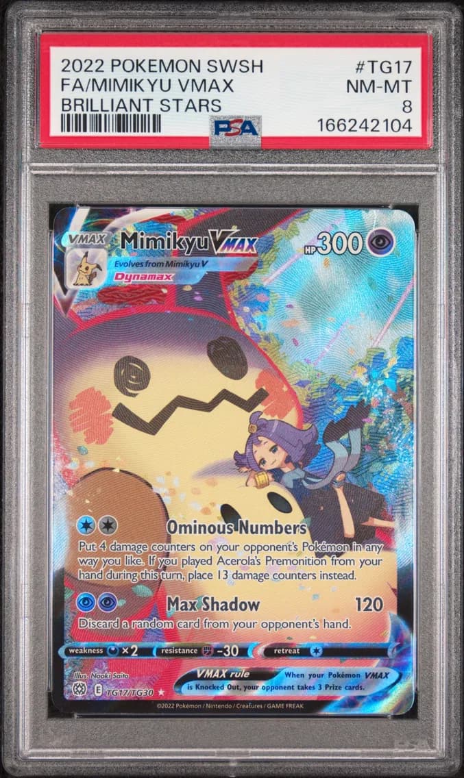 Mimikyu VMAX, Sword & Shield Brilliant Stars, PSA 8
