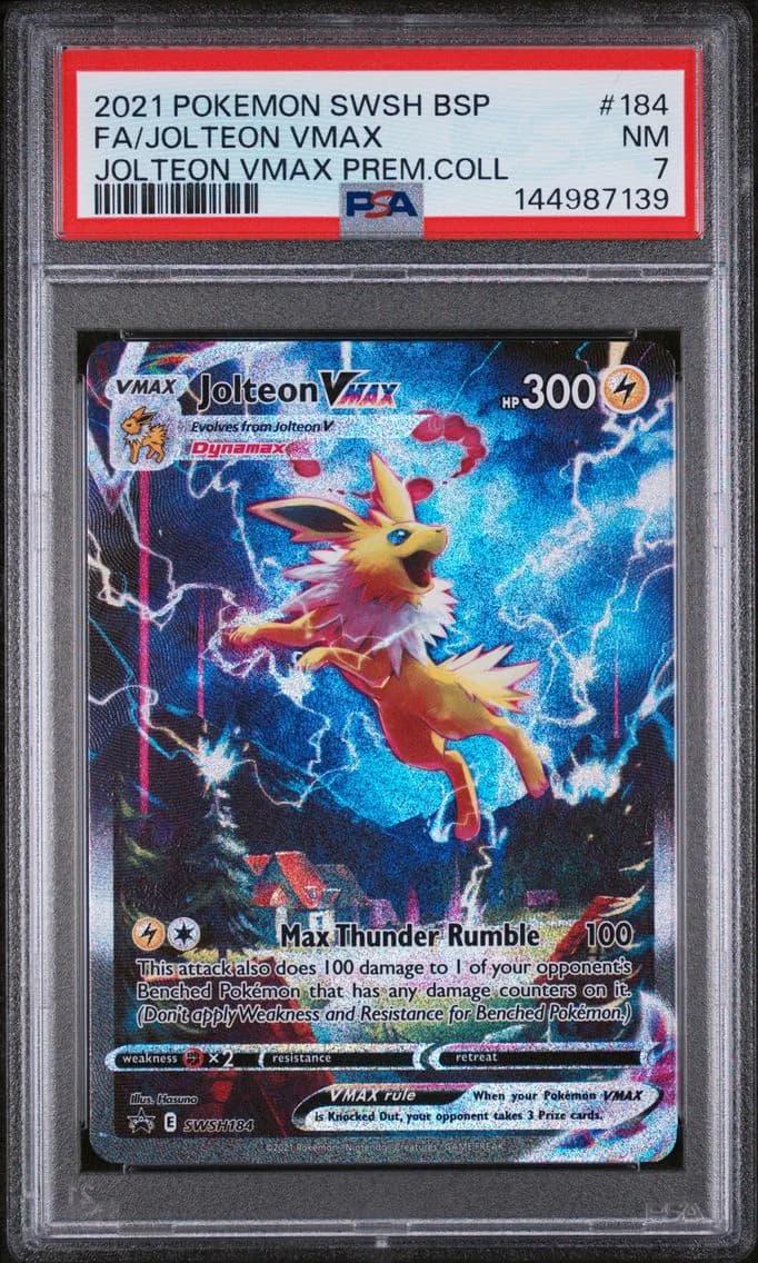 Jolteon VMAX, Swsh Black Star Promo, PSA 7