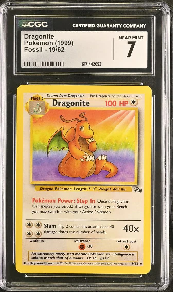 Dragonite, Fossil - Unlimited, CGC 7
