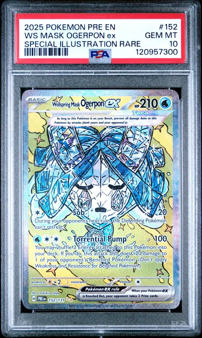 Wellspring Mask Ogerpon EX, Prismatic Evolutions, PSA 10