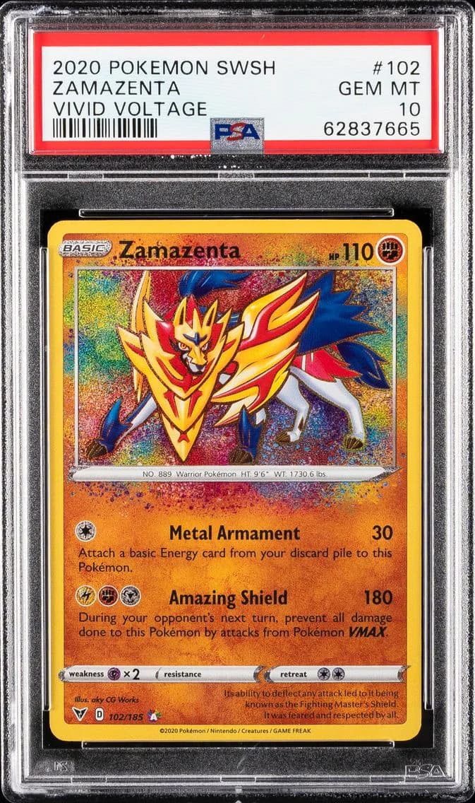 Zamazenta, Sword & Shield Vivid Voltage, PSA 10