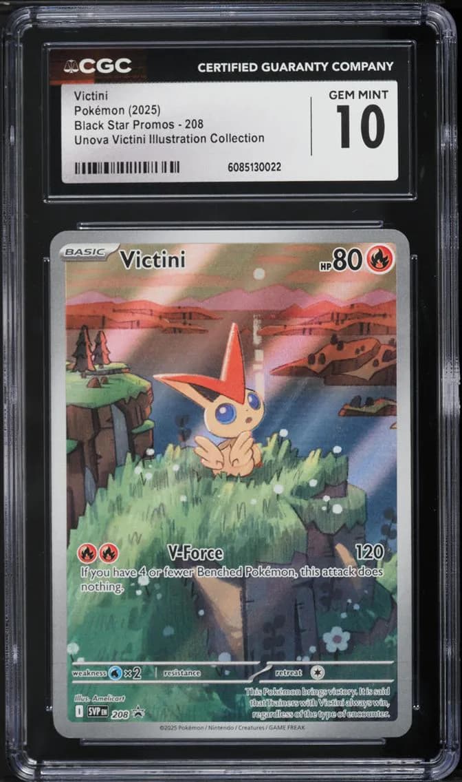Illustration Victini, Black Star Promos - Scarlet & Violet SVP EN, CGC 10