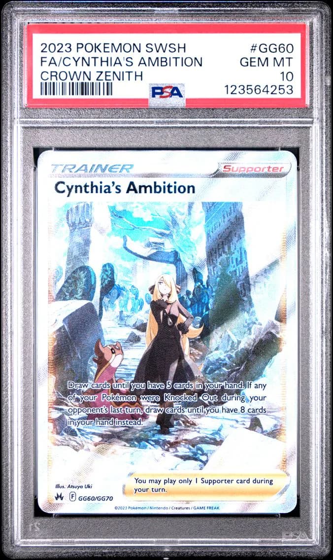Cynthia's Ambition, Sword and Shield Crown Zenith, PSA 10