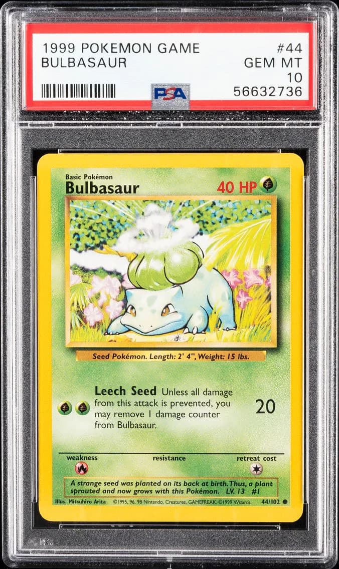 Bulbasaur, Game, PSA 10