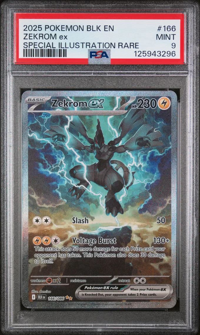 Zekrom EX, Black Bolt, PSA 9
