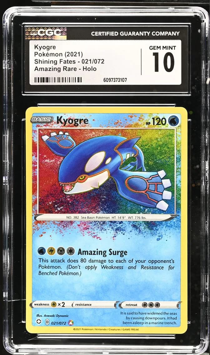 Kyogre, Shining Fates, CGC 10