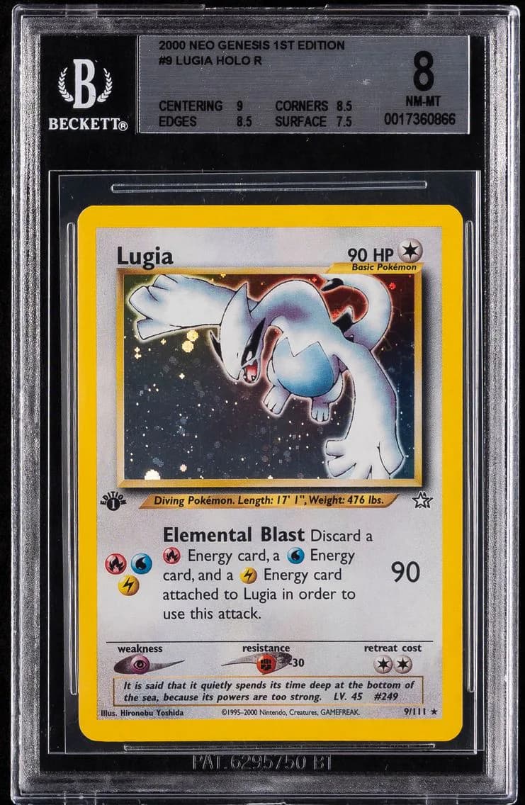 Lugia-Holo, Neo Genesis 1st Edition, BGS 8