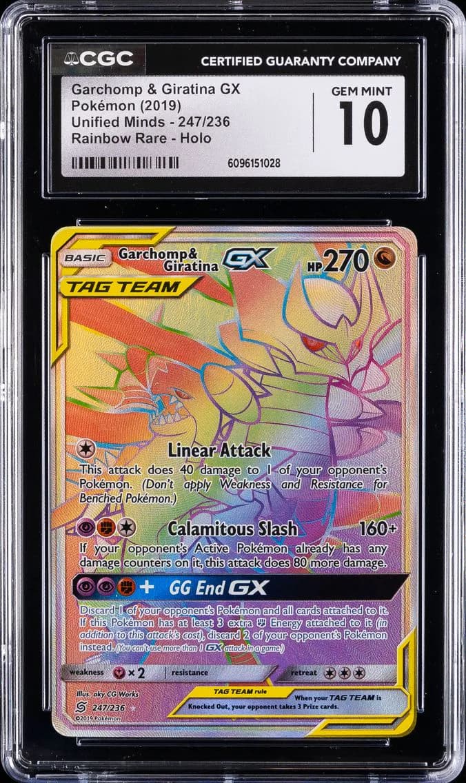 Garchomp & Giratina GX, Unified Minds, CGC 10