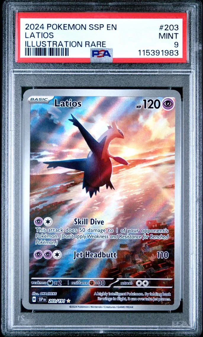 Latios, Surging Sparks, PSA 9