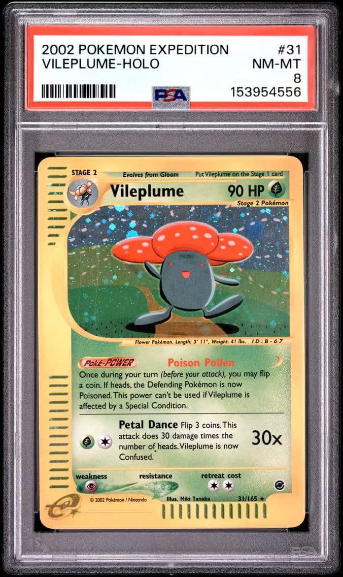 Vileplume-Holo, Expedition, PSA 8