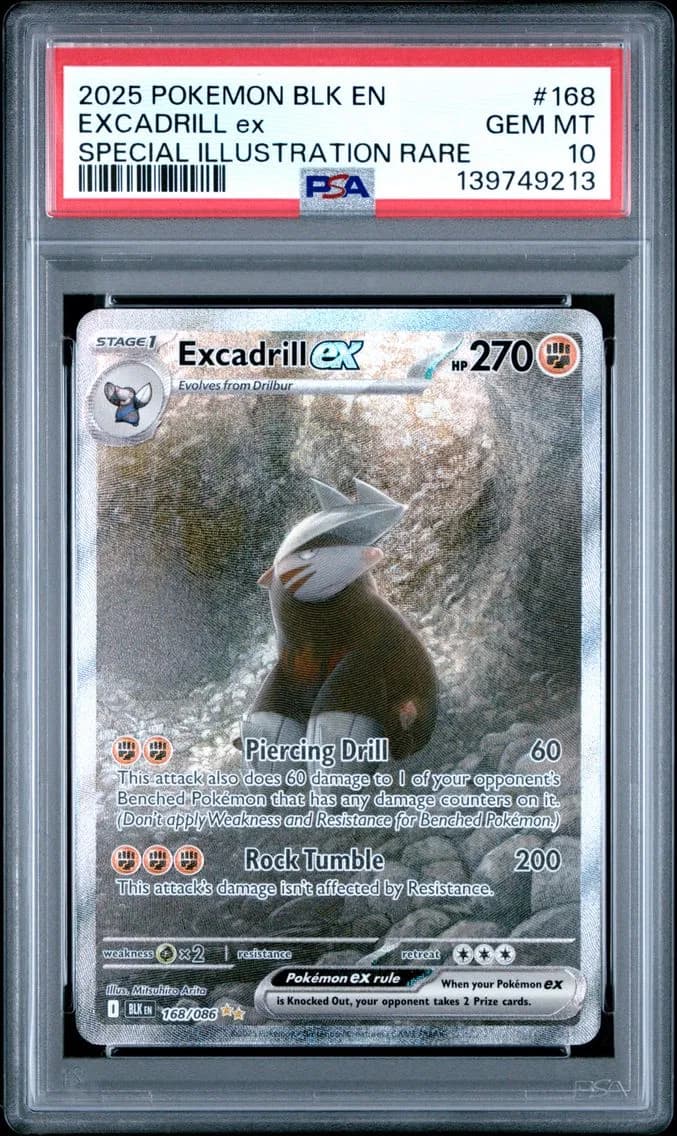 Excadrill EX, Black Bolt, PSA 10