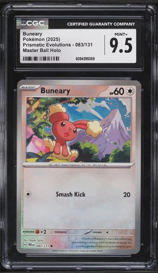 Buneary, Prismatic Evolutions, CGC 9.5