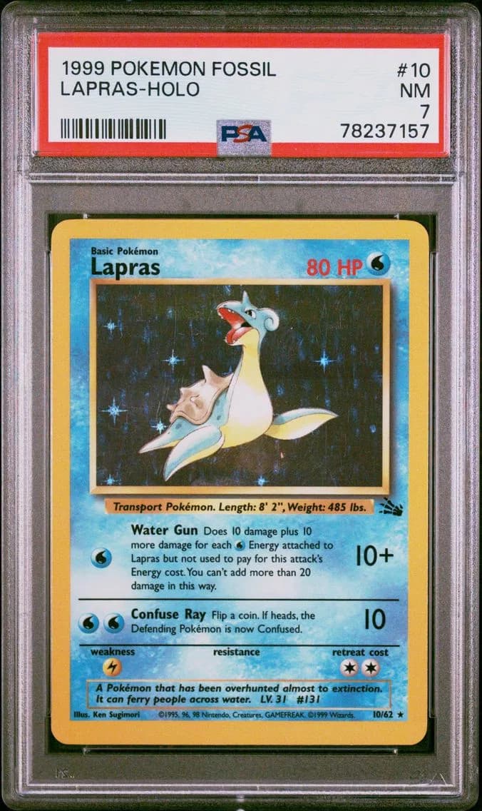 Lapras-Holo, Fossil, PSA 7