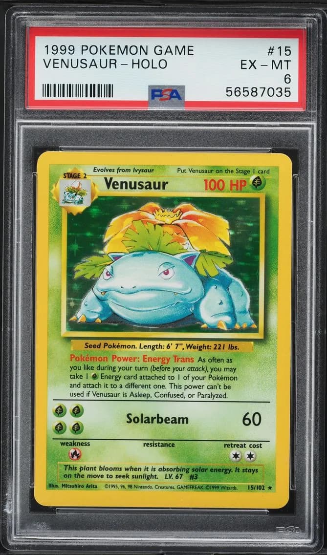 Venusaur-Holo, Game, PSA 6