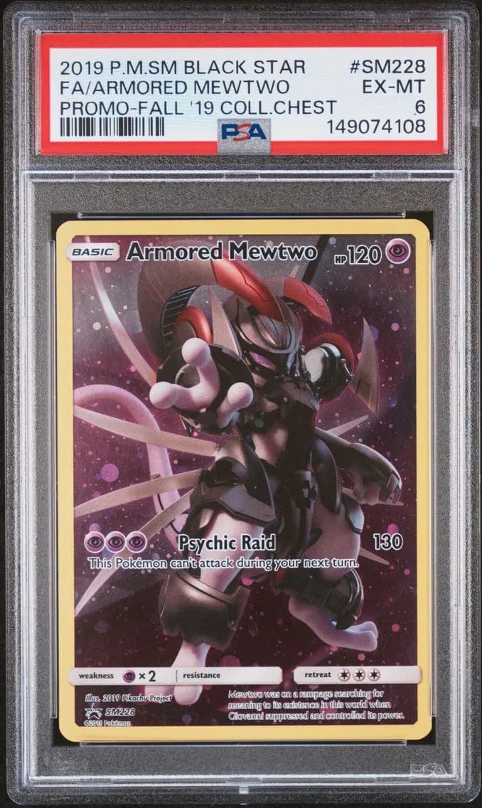 Armored Mewtwo, SM Black Star Promo, PSA 6