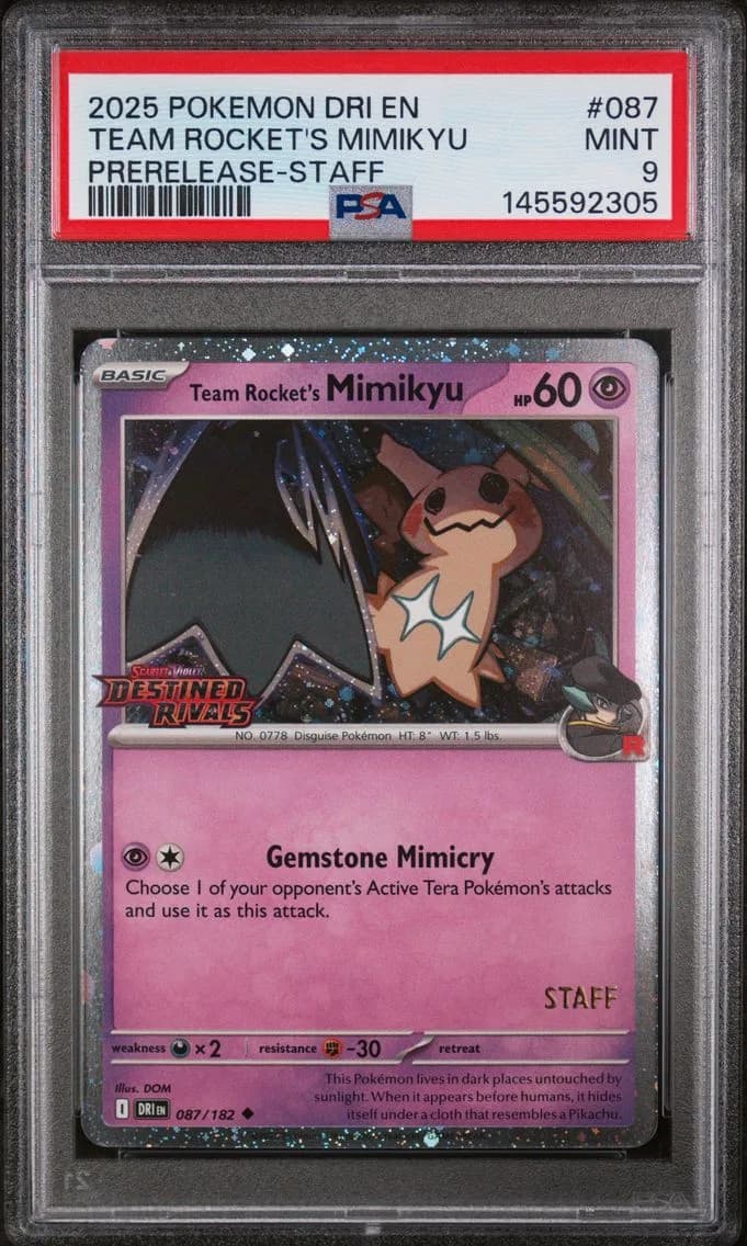 Team Rocket's Mimikyu, Destined Rivals, PSA 9