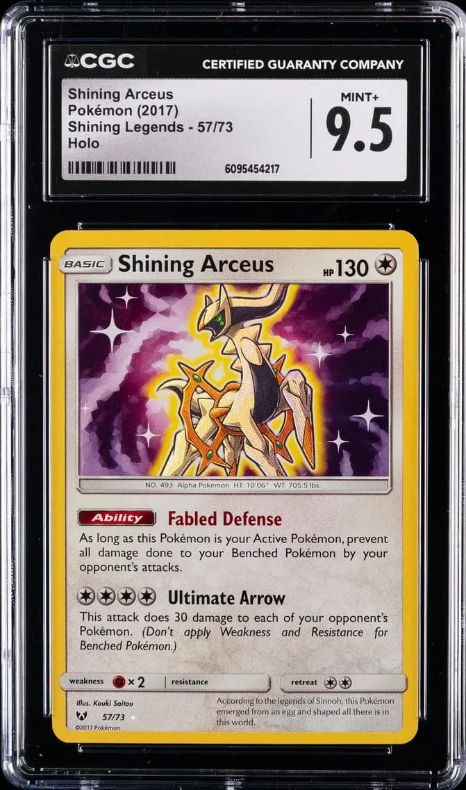 Shining Arceus-Holo, Shining Legends, CGC 9.5