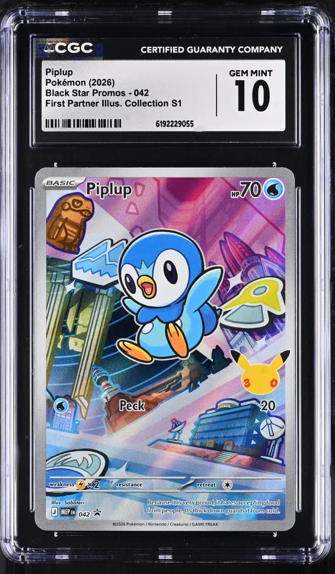 Piplup, Black Star Promos - Mega Evolution MEP EN, CGC 10