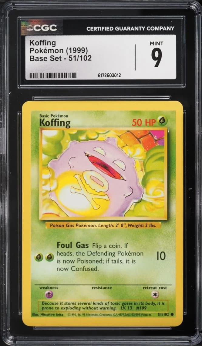 Koffing, Base Set - Unlimited, CGC 9