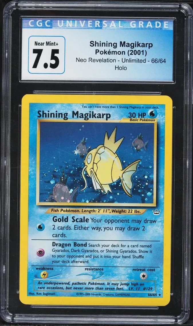 Shining Magikarp-Holo, Neo Revelation - Unlimited, CGC 7.5