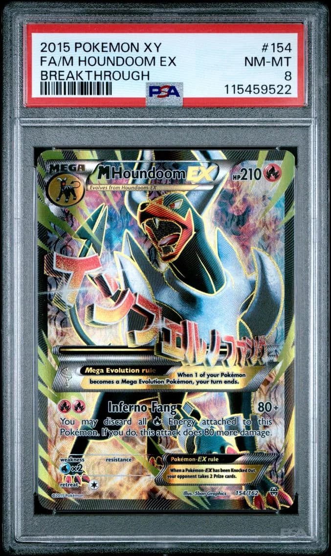 M Houndoom EX, XY Breakthrough, PSA 8