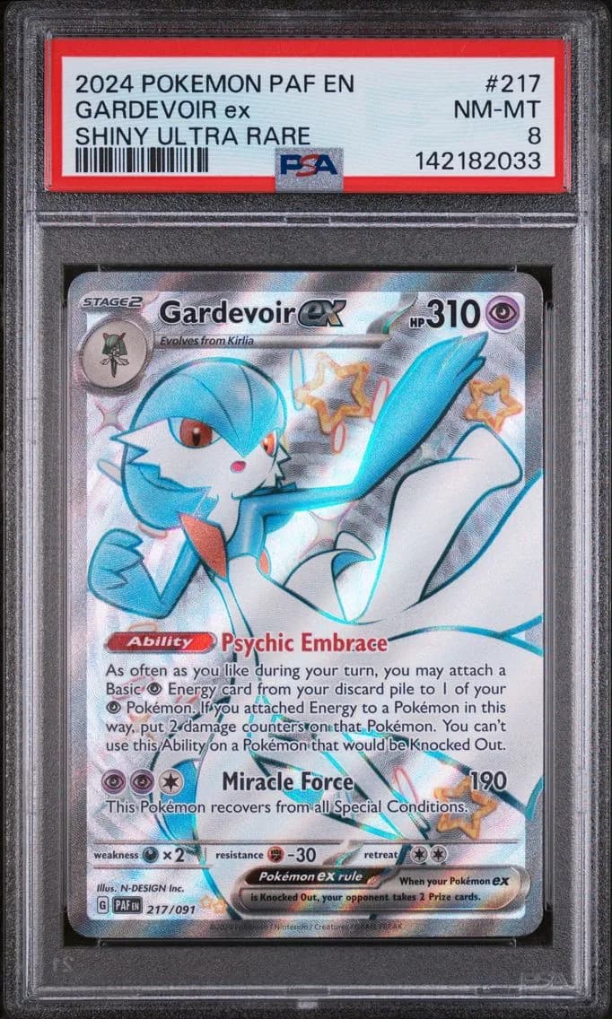 Gardevoir EX, Paldean Fates, PSA 8