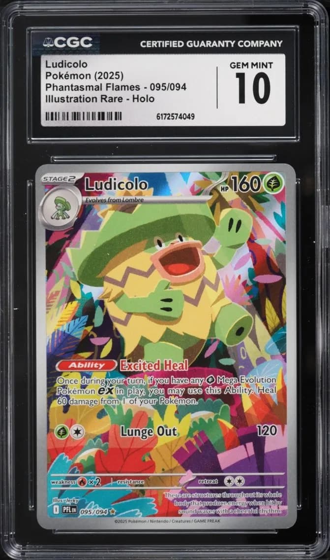 IR Ludicolo, Phantasmal Flames, CGC 10