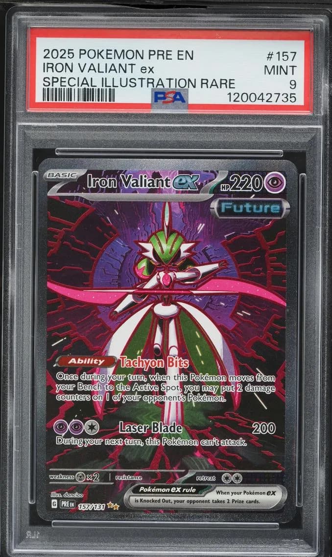 Iron Valiant EX, Prismatic Evolutions, PSA 9