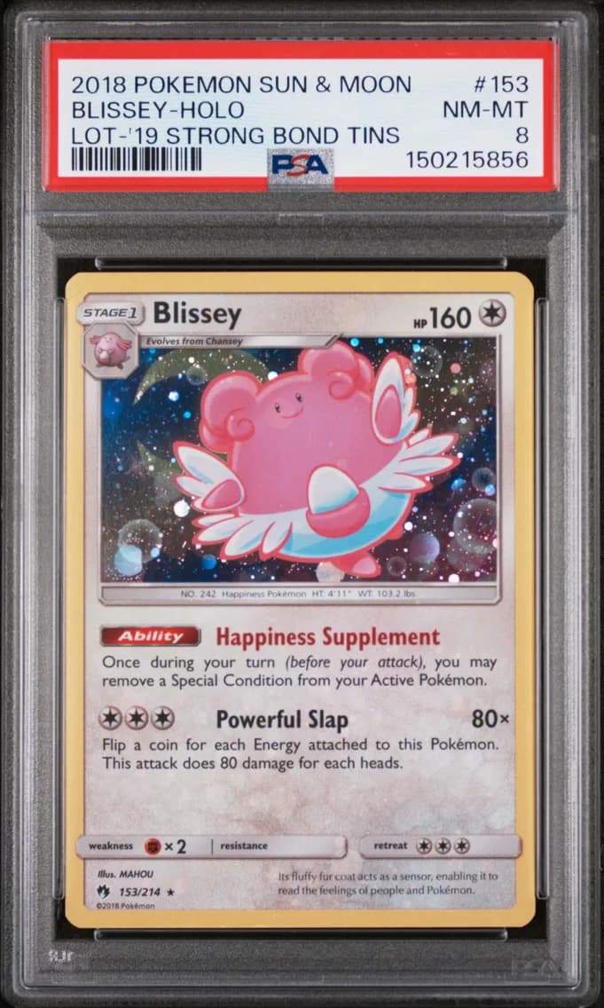 Blissey-Holo, Sun & Moon Lost Thunder, PSA 8