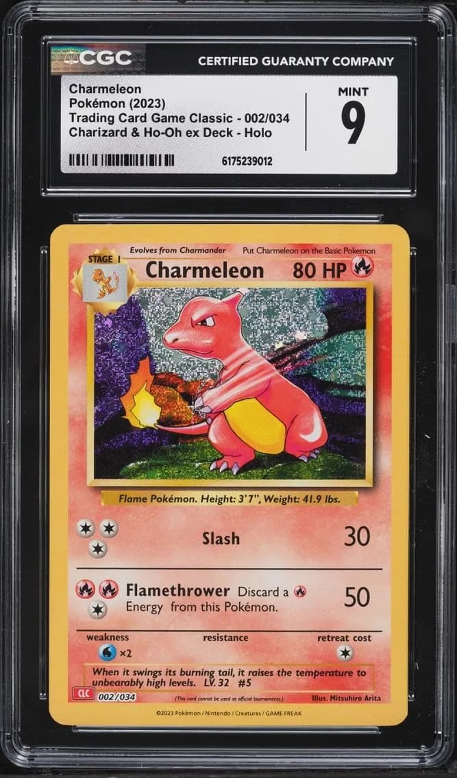 Charmeleon, Trading Card Game Classic - CLV, CLC, CLB, CGC 9