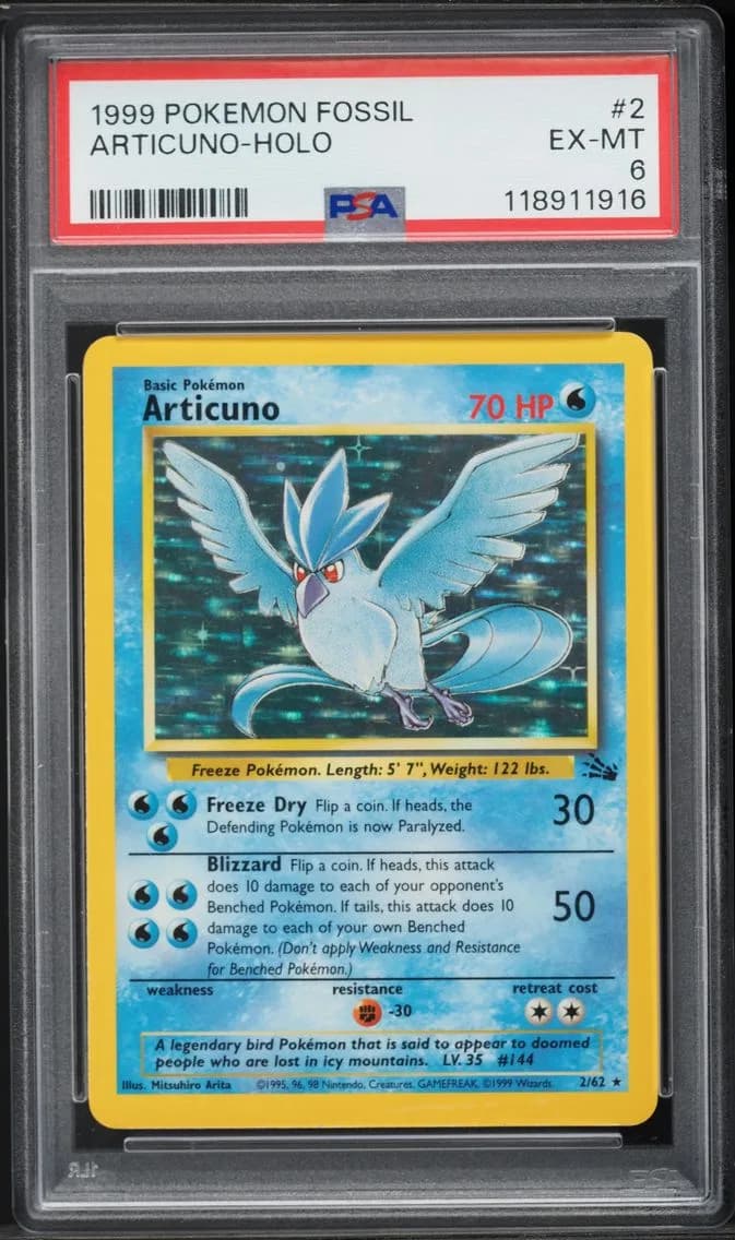 Articuno-Holo, Fossil, PSA 6
