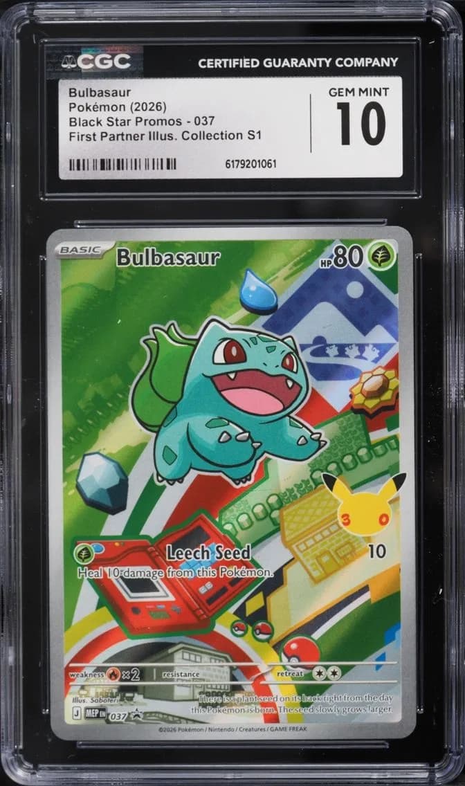 Bulbasaur, Black Star Promos - Mega Evolution MEP EN, CGC 10