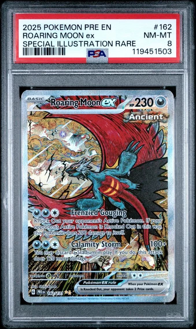 Roaring Moon EX, Prismatic Evolutions, PSA 8