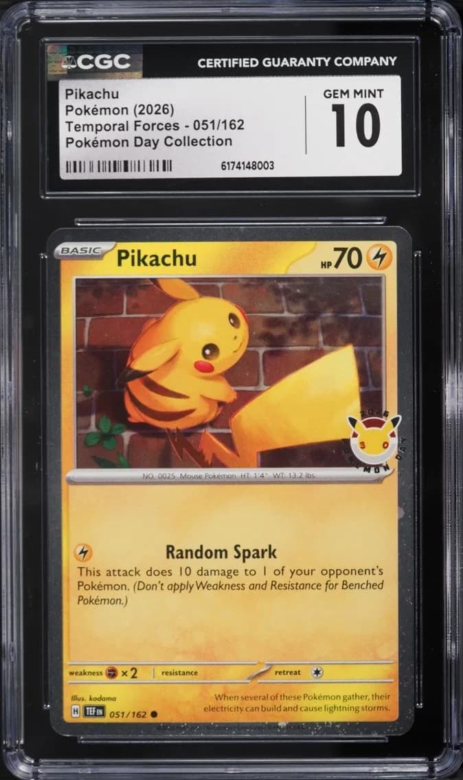 Collection Pikachu, Temporal Forces, CGC 10
