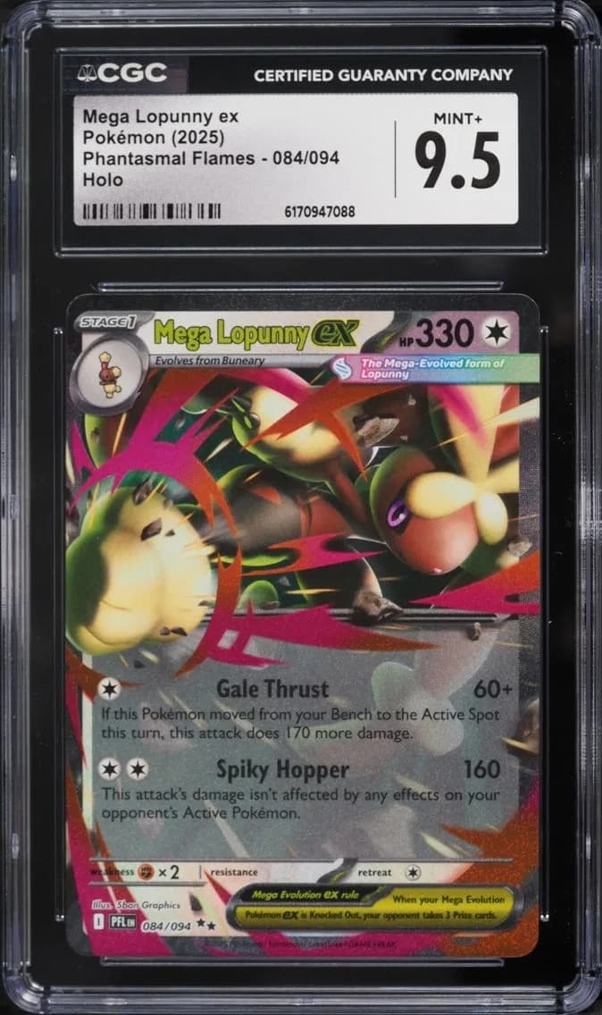 Mega Lopunny ex, Phantasmal Flames, CGC 9.5