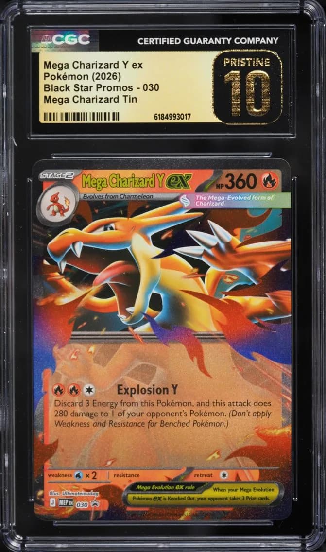 Mega Charizard Y EX, Black Star Promos - Mega Evolution MEP EN, CGC 10