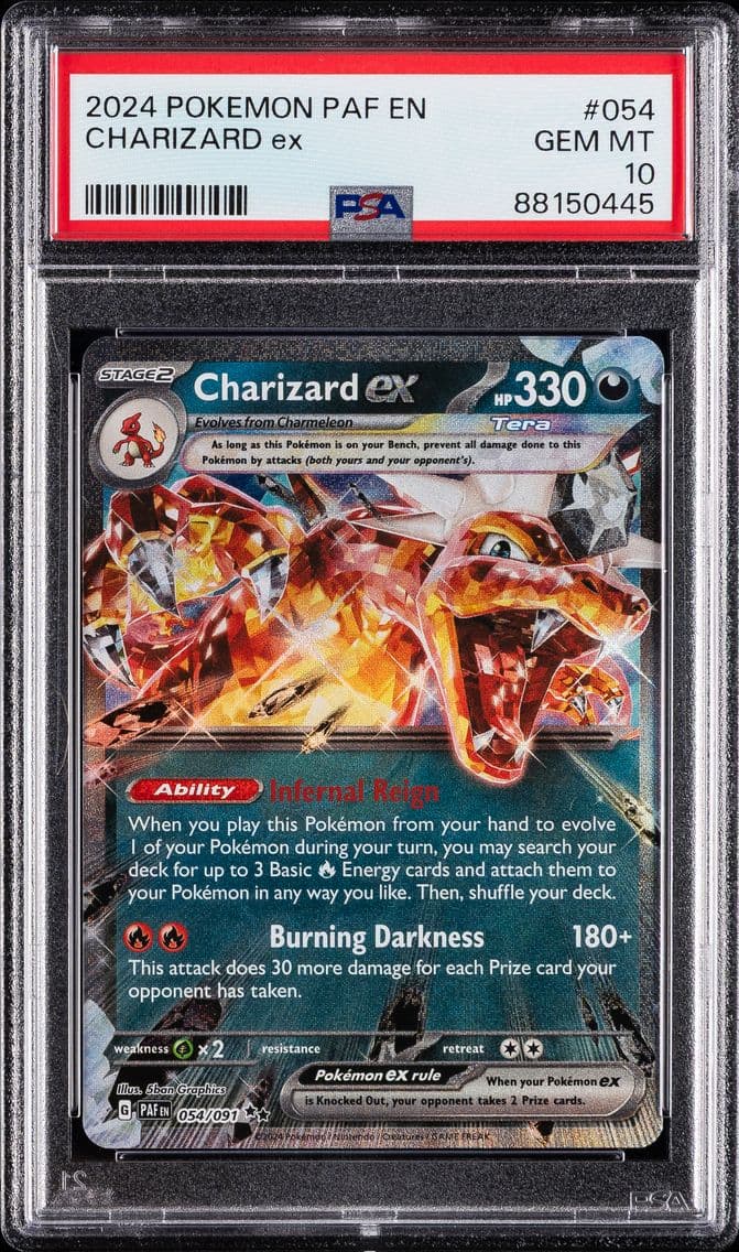 Charizard EX, Paldean Fates, PSA 10