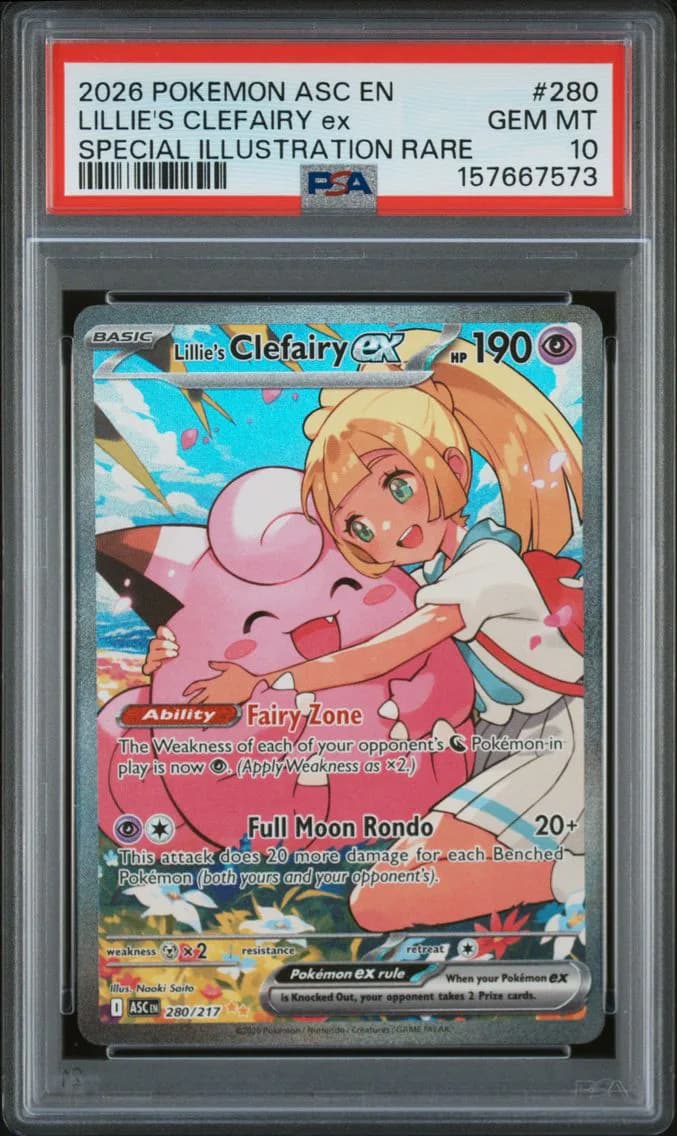 Lillie's Clefairy EX, Ascended Heroes, PSA 10